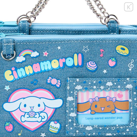 Japan Sanrio Denim Pouch - Cinnamoroll : Heart-fluttering Heisei Girl - 6