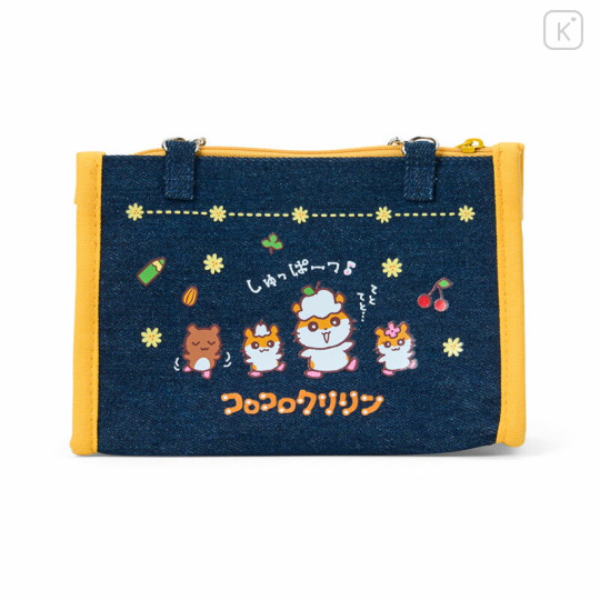 Japan Sanrio Denim Pouch - Keroppi : Heart-fluttering Heisei Girl - 2