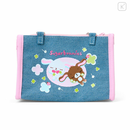 Japan Sanrio Denim Pouch - Sugarbunnies : Heart-fluttering Heisei Girl - 2
