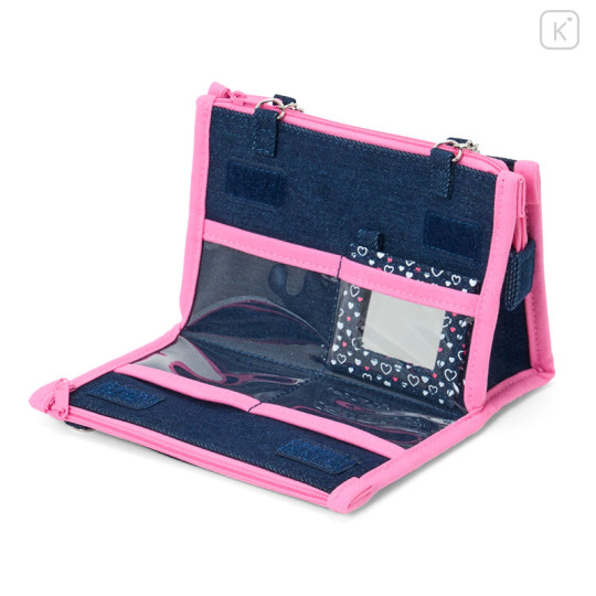 Japan Sanrio Denim Pouch - Usahana : Heart-fluttering Heisei Girl - 3