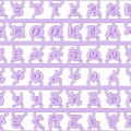 Japan Sanrio Original Custom Alphabet Parts - Maipachirun Hiragana Purple - 3