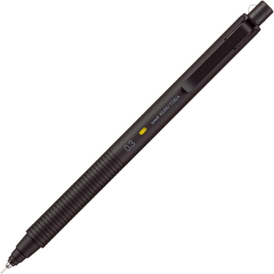 Japan Uni Kuru Toga Metal Mechanical Pencil - 0.3mm Nocturne Black - 2