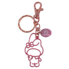Japan Sanrio Metal Keychain - My Melody : Outline Pink