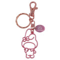 Japan Sanrio Metal Keychain - My Melody : Outline Pink - 1