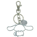 Japan Sanrio Metal Keychain - Cinnamoroll : Outline Silver - 1