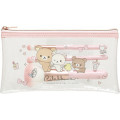 Japan San-X Makeup Brush Set with Clear Pouch - Makeup Rilakkuma - 1