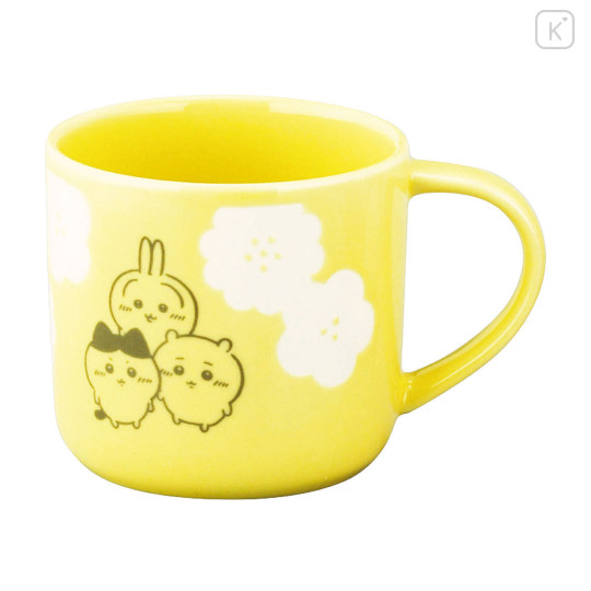 Japan Chiikawa Porcelain Mug with Coaster Set - Chiikawa & Hachiware & Usagi : Happy Blossom - 5