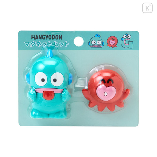 Japan Sanrio Original Magnet Set - Hangyodon : Hangyodon & Bad Badtz-Maru Funny Face - 1