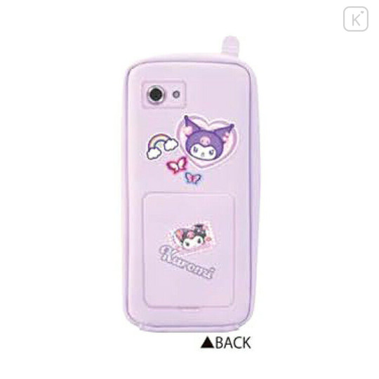 Japan Sanrio Pen Pouch Pencil Case - Kuromi : Flip Phone Style - 2