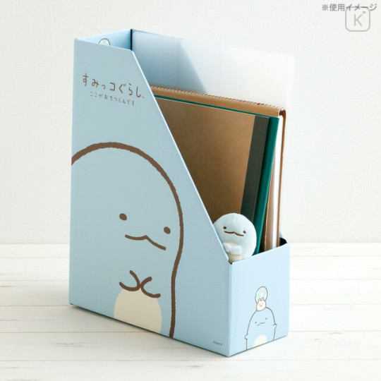 Japan San-X Vertical Desk Organizer Magazine Rack - Ishiyowa-chan : Blue - 3