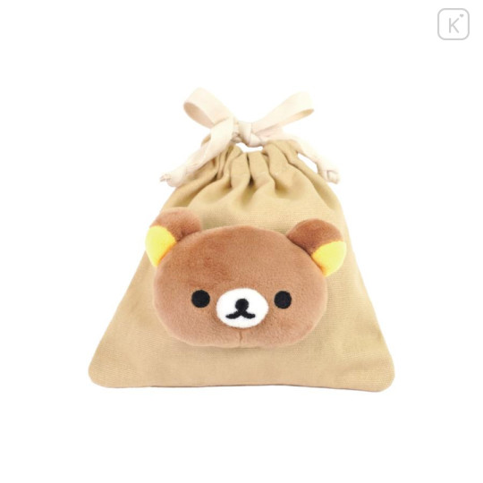 Japan San-X Store Face Mascot Drawstring Bag - Rilakkuma - 1