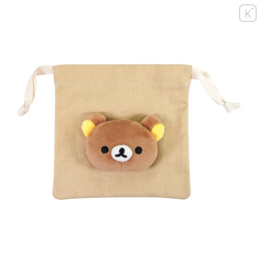 Japan San-X Store Face Mascot Drawstring Bag - Rilakkuma - 2