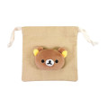Japan San-X Store Face Mascot Drawstring Bag - Rilakkuma - 2