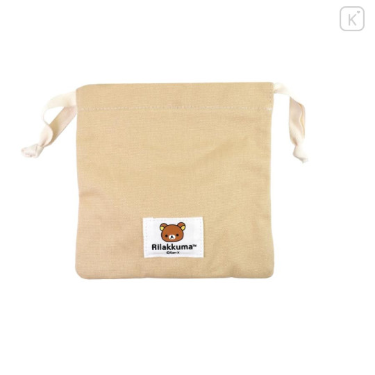 Japan San-X Store Face Mascot Drawstring Bag - Rilakkuma - 3