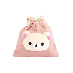 Japan San-X Store Face Mascot Drawstring Bag - Korilakkuma
