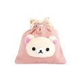 Japan San-X Store Face Mascot Drawstring Bag - Korilakkuma - 1