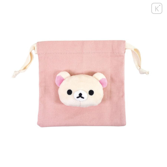 Japan San-X Store Face Mascot Drawstring Bag - Korilakkuma - 2