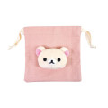 Japan San-X Store Face Mascot Drawstring Bag - Korilakkuma - 2