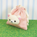 Japan San-X Store Face Mascot Drawstring Bag - Korilakkuma - 5