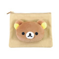 Japan San-X Store Face Mascot Mini Flat Pouch - Rilakkuma - 1