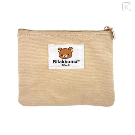 Japan San-X Store Face Mascot Mini Flat Pouch - Rilakkuma - 2