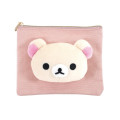 Japan San-X Store Face Mascot Mini Flat Pouch - Korilakkuma - 1