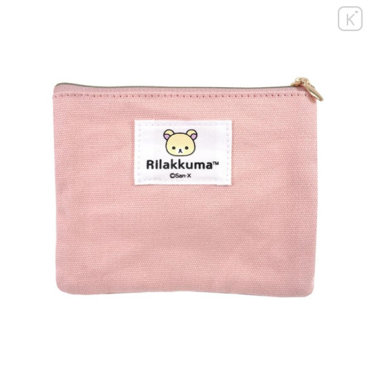 Japan San-X Store Face Mascot Mini Flat Pouch - Korilakkuma - 2