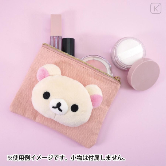 Japan San-X Store Face Mascot Mini Flat Pouch - Korilakkuma - 4