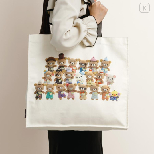 Japan San-X Store Ribbon Tote Bag - Rilakkuma : Manager - 3