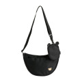 Japan San-X Store Ear Pouch with Shoulder Bag - Rilakkuma : Black - 1