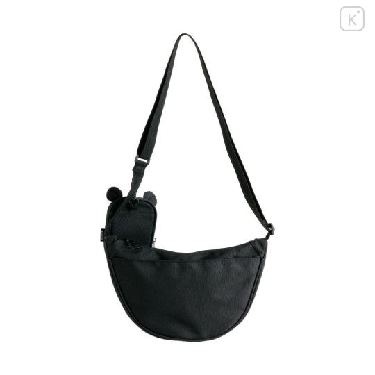 Japan San-X Store Ear Pouch with Shoulder Bag - Rilakkuma : Black - 2