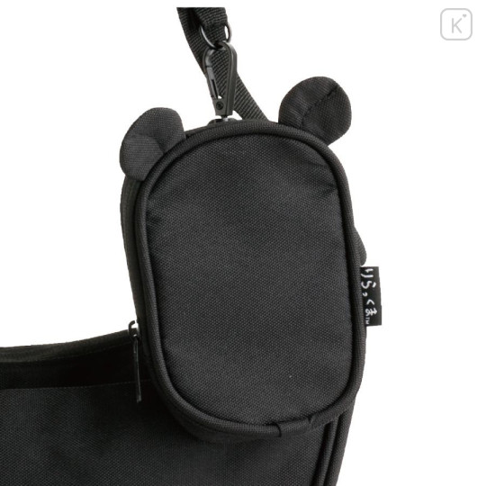 Japan San-X Store Ear Pouch with Shoulder Bag - Rilakkuma : Black - 3