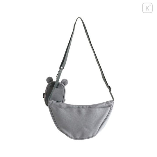 Japan San-X Store Ear Pouch with Shoulder Bag - Rilakkuma : Gray - 2