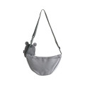 Japan San-X Store Ear Pouch with Shoulder Bag - Rilakkuma : Gray - 2