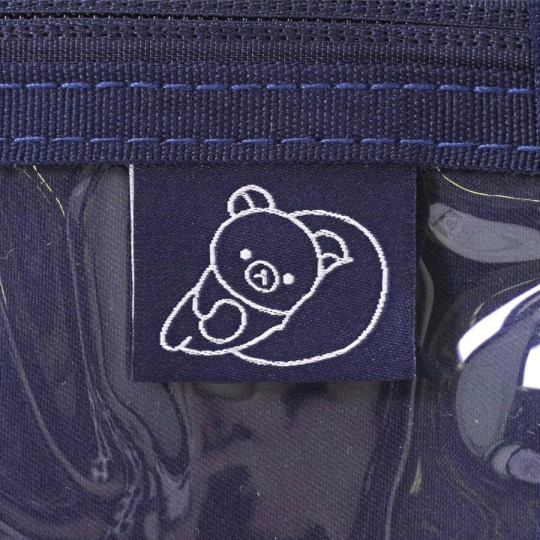 Japan San-X Store Flap Mini Shoulder Pouch - Rilakkuma : Navy - 2