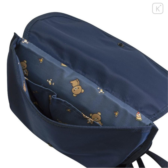 Japan San-X Store Flap Mini Shoulder Pouch - Rilakkuma : Navy - 3