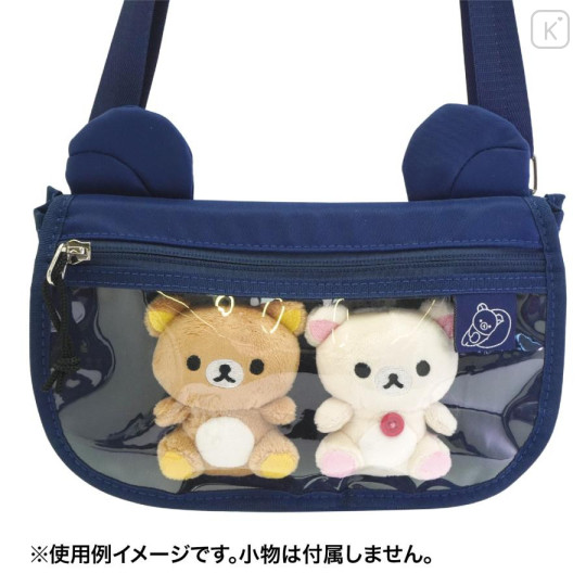 Japan San-X Store Flap Mini Shoulder Pouch - Rilakkuma : Navy - 6