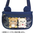 Japan San-X Store Flap Mini Shoulder Pouch - Rilakkuma : Navy - 6