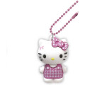 Japan Sanrio PVC Mascot Keychain - Hello Kitty : Gingham Pink - 1