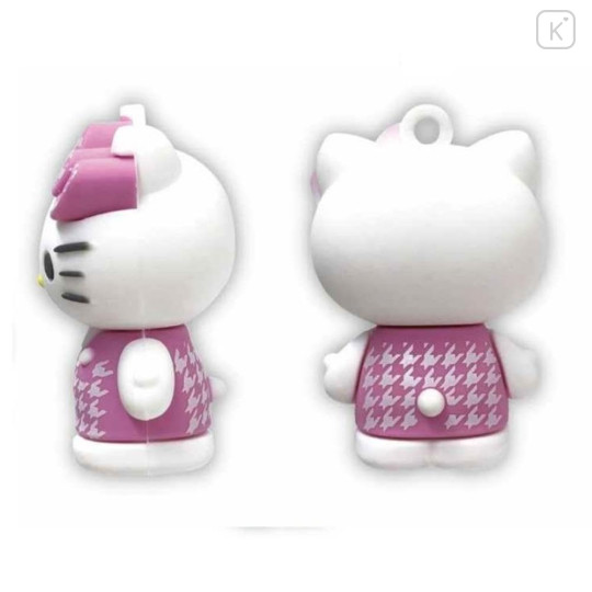 Japan Sanrio PVC Mascot Keychain - Hello Kitty : Gingham Pink - 2