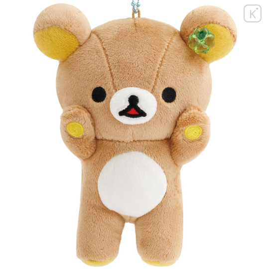 Japan San-X Hanging Plush Toy - Rilakkuma : Chairoikoguma's Kumakyun Days Clover - 2
