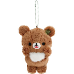 Japan San-X Hanging Plush Toy - Chairoikoguma (Kogumachan) : Chairoikoguma's Kumakyun Days Clover
