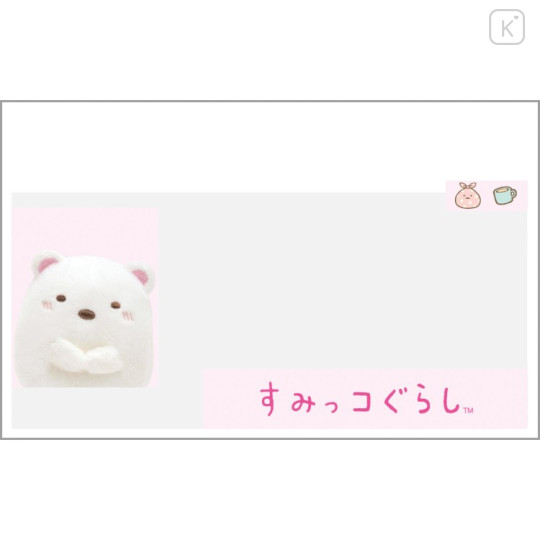 Japan San-X Clear Pass Case Card Sleeve Set - Sumikko Gurashi : Shirokuma ID Face - 1