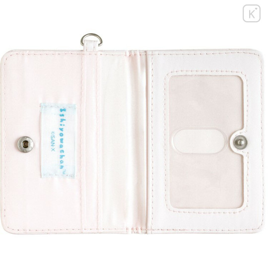 Japan San-X Bifold Pass Case Card Holder with Reel - Ishiyowa-chan : Love My Favorite Idol - 2