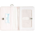 Japan San-X Bifold Pass Case Card Holder with Reel - Ishiyowa-chan : Love My Favorite Idol - 2