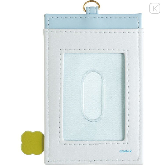 Japan San-X Pass Case Card Holder & Reel - Universe San-X Town Characters Light Blue - 2
