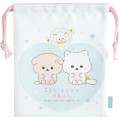 Japan San-X Drawstring Bag - Ishiyowa-chan : Love My Favorite Idol Light Blue - 1