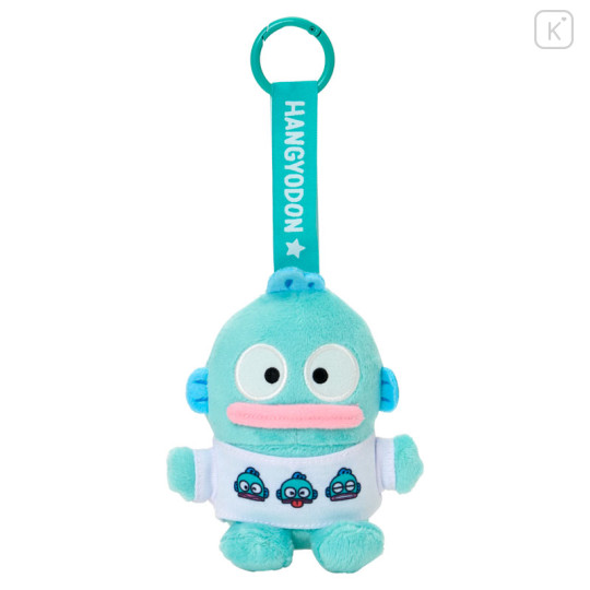 Japan Sanrio Original Plush Mascot with Carabiner - Hangyodon : Hangyodon & Bad Badtz-Maru Funny Face - 1
