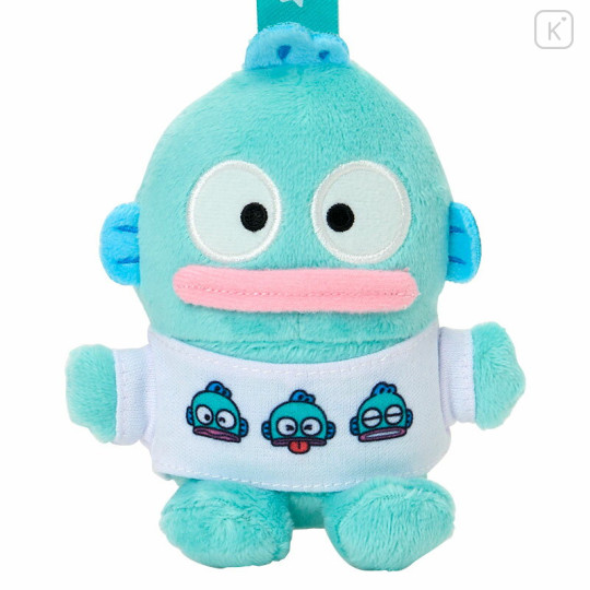 Japan Sanrio Original Plush Mascot with Carabiner - Hangyodon : Hangyodon & Bad Badtz-Maru Funny Face - 3