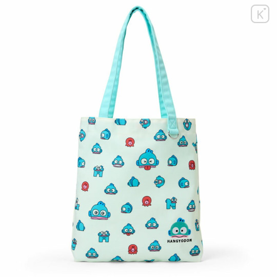 Japan Sanrio Original Tote Bag - Hangyodon : Hangyodon & Bad Badtz-Maru Funny Face - 1